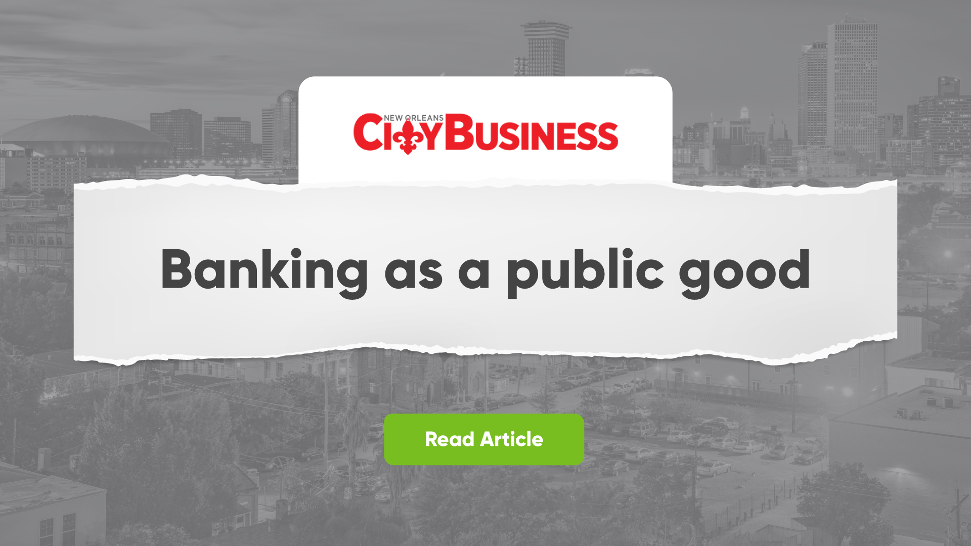 8. Banking as a public good – op-ed